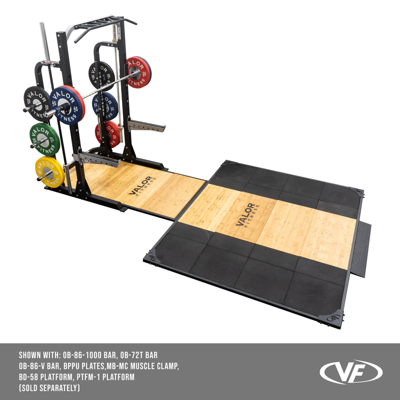 Load image into Gallery viewer, Valor Fitness - 3x3 Half Rack w/ Multi Grip Pullup Bar and Plate Storage
