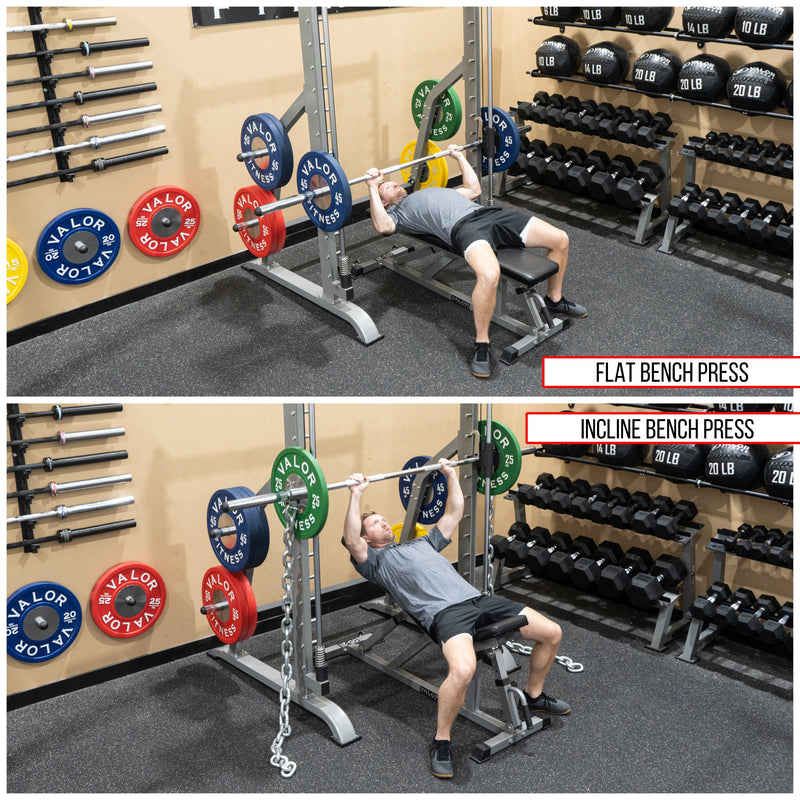 Load image into Gallery viewer, Valor Fitness - Smith Machine with Olympic Storage Pegs
