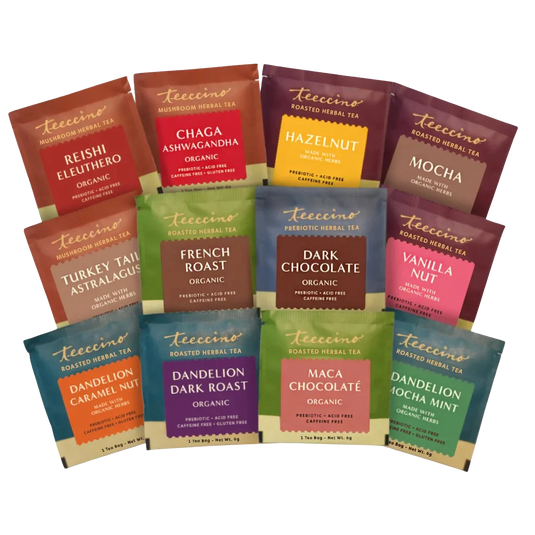 Teeccino - Best Selling Herbal Teas Sampler (12 Flavors)