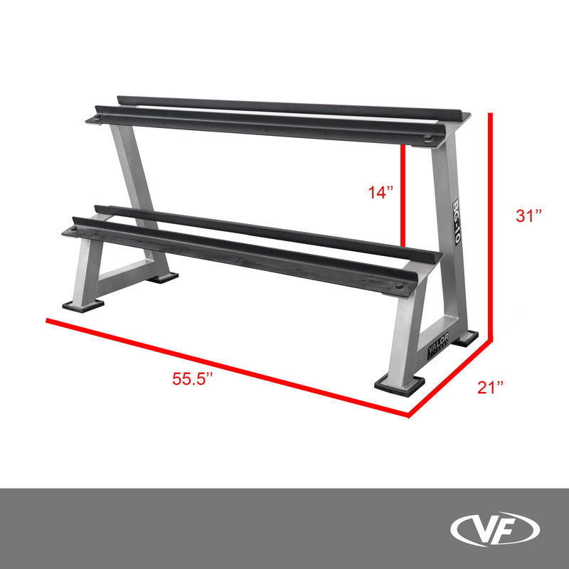 Load image into Gallery viewer, Valor Fitness - Dumbbell 2 Tier Storage Rack
