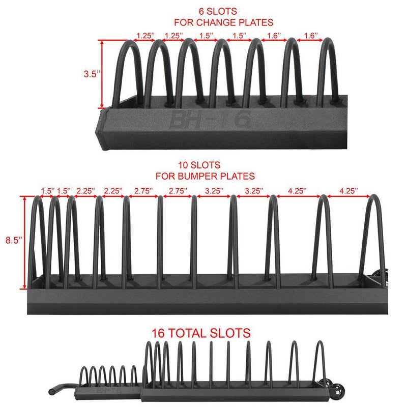 Load image into Gallery viewer, Valor Fitness - Horizontal Weight Plate Storage Rack
