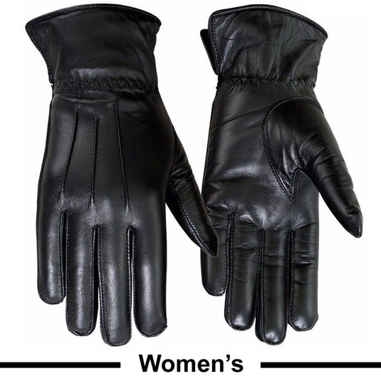 MRX - Ladies Warm Winter Dress and Work Gloves, Thermal Lining, Genuine Black Leather