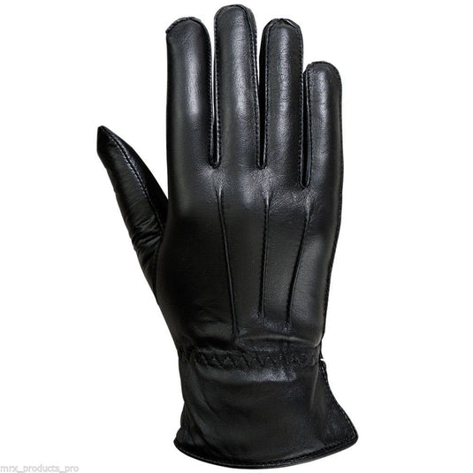 MRX - Ladies Warm Winter Dress and Work Gloves, Thermal Lining, Genuine Black Leather