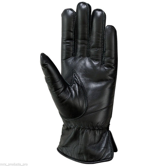 MRX - Ladies Warm Winter Dress and Work Gloves, Thermal Lining, Genuine Black Leather