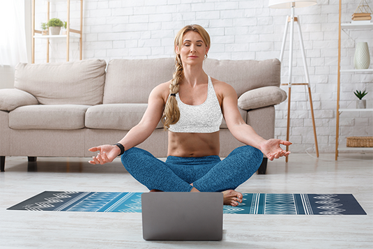 Yune Yoga - Yoga Mat | 6mm Thick | Blue | Non-Slip | Eco Friendly | Yune Yoga | Diamond