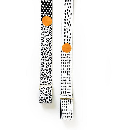 Yune Yoga - Yoga Strap | Stretching Strap | Metal Buckles | Black White | Yune Yoga | The Bowie