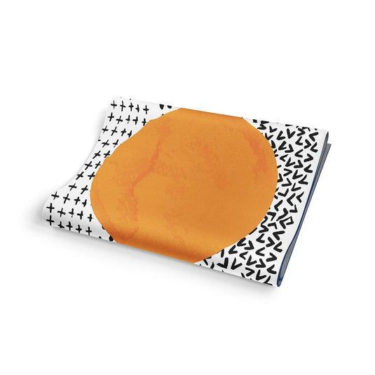 Yune Yoga - Yoga Mat | 6mm Lightweight | Black White Orange | Non-Slip | Eco Friendly | Yune Yoga | Bowie