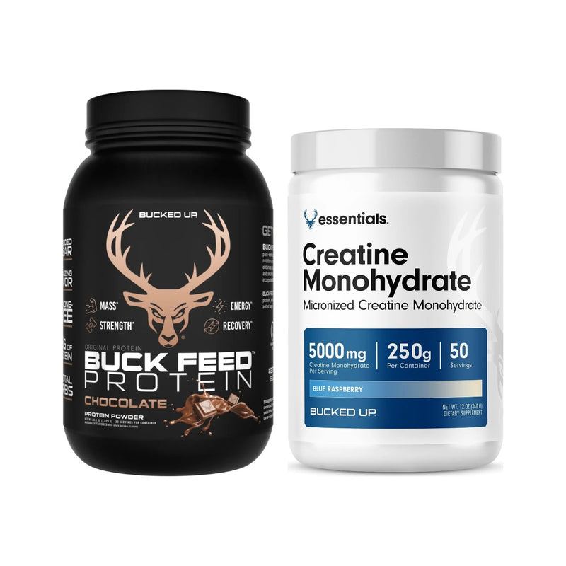 Load image into Gallery viewer, Bucked Up Muscle Builder Stack: Buck Feed Original Protein and Creatine Monohydrate