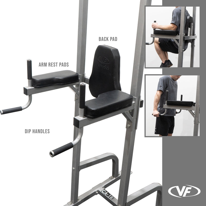 Load image into Gallery viewer, Valor Fitness - Leg Raise Captain&#39;s Chair with Dip and Push Up Station
