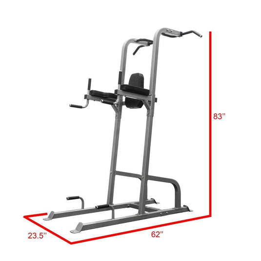 Valor Fitness - Leg Raise Captain's Chair with Dip and Push Up Station