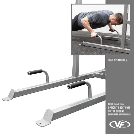 Valor Fitness - Leg Raise Captain's Chair with Dip and Push Up Station