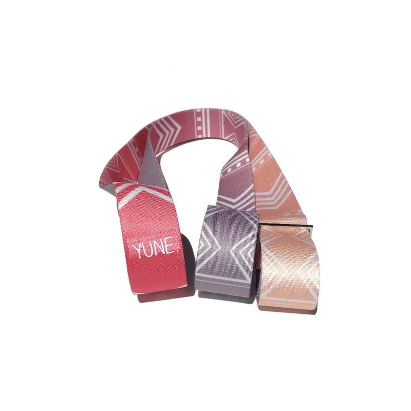 Load image into Gallery viewer, Yune Yoga - Yoga Strap | Stretching Strap | Metal Buckles | Pink | Yune Yoga | The Cassady
