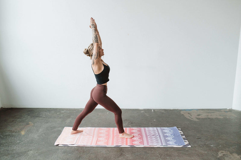 Load image into Gallery viewer, Yune Yoga - Yoga Towel | Non Slip Silicon Nubs | Absorbent Microfiber | Pink | Yune Yoga | The Cassady
