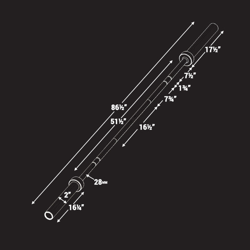 Load image into Gallery viewer, XMARK - Catahoula IWF Men’s Training Bar, 190,000 PSI, 28mm Grip, US Cerakote
