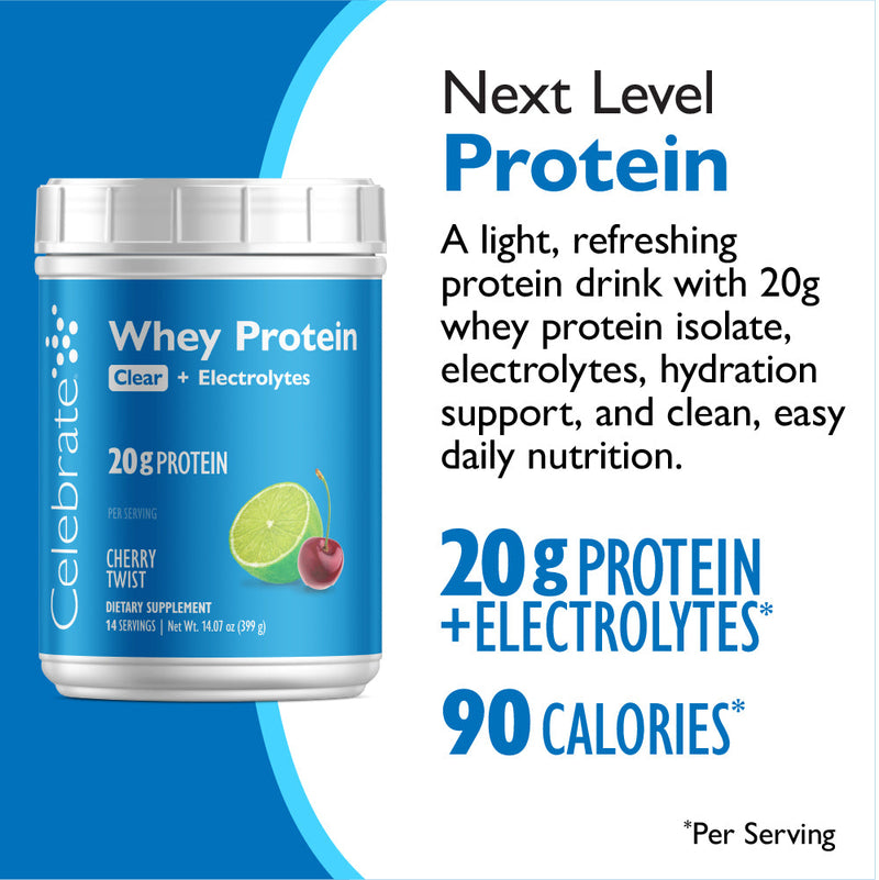 Load image into Gallery viewer, Celebrate Vitamins - Celebrate Whey Protein Clear + Electrolytes
