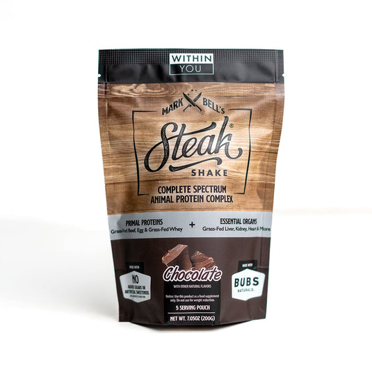 5 Serving Travel Size - Mark Bell's Steak Shake® - Complete Spectrum Animal Protein Powder Complex