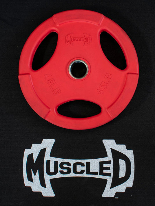 Muscle D Fitness - RUBBER COATED COLORED OLYMPIC PLATES: Rubber Plates, per Pair - Weights Pairs