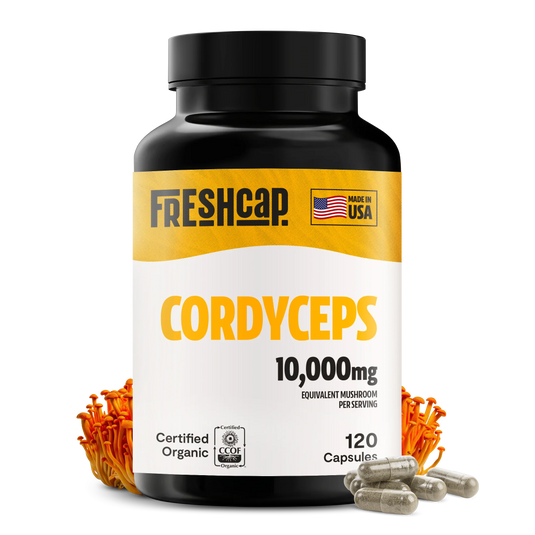 FreshCap Mushrooms - Organic Cordyceps Mushroom Supplement Capsules