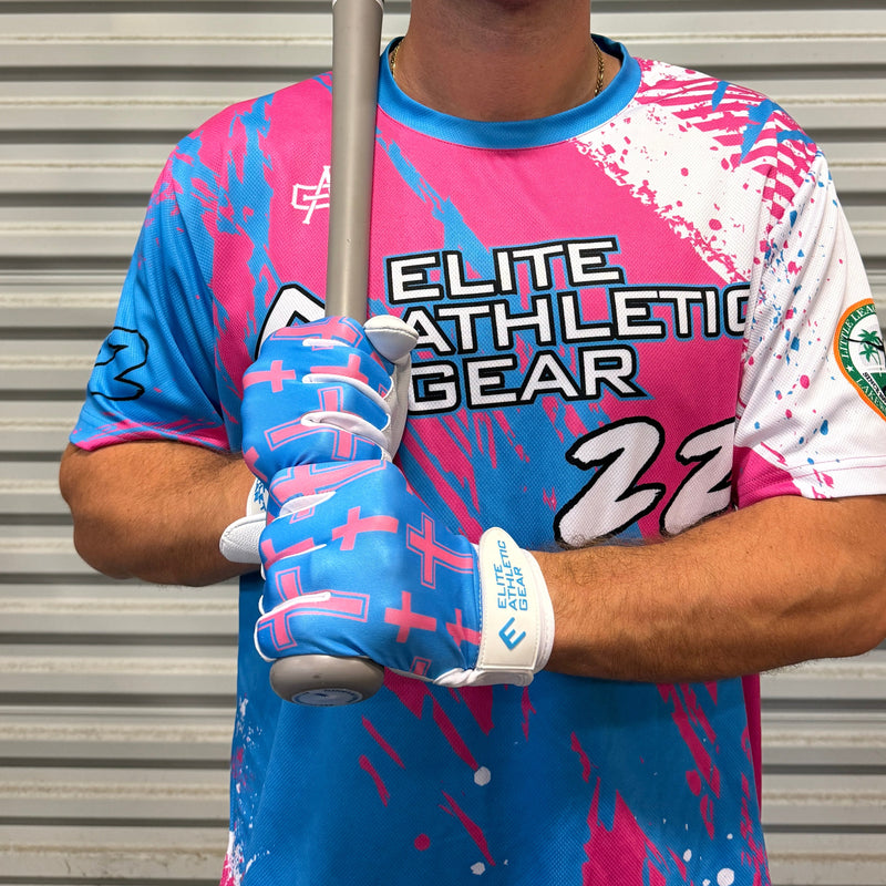 Load image into Gallery viewer, Elite Athletic Gear - Cotton Candy Cross Batting Gloves
