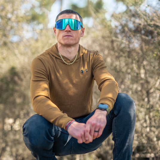 Elite Athletic Gear - FLARE - Ice Blue Polarized Sunglasses