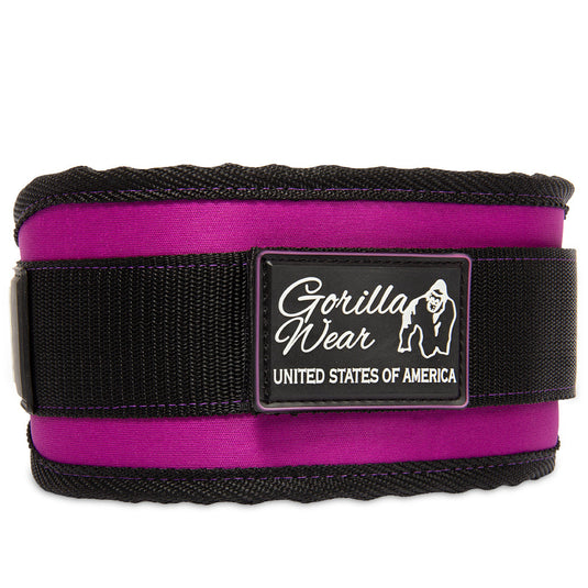 Gorilla Wear 4 Inch Women's Lifting Belt - Black/Purple