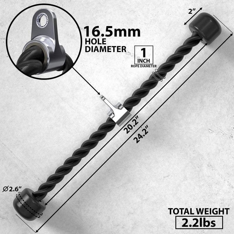 Load image into Gallery viewer, Synergee - Tricep Rope Cable Attachment (Single + Double Ended)
