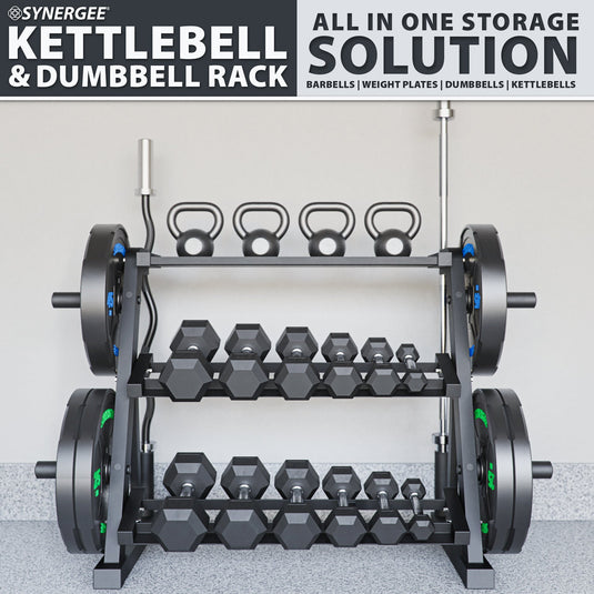 Synergee - Dumbbell + Kettlebell Storage Rack