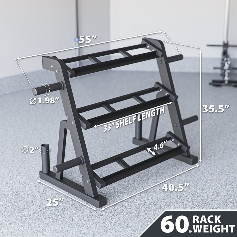 Load image into Gallery viewer, Synergee - Dumbbell + Kettlebell Storage Rack
