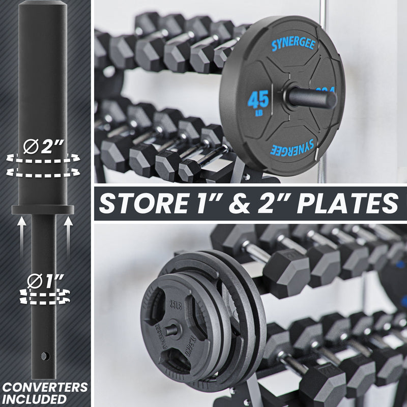 Load image into Gallery viewer, Synergee - Dumbbell + Kettlebell Storage Rack
