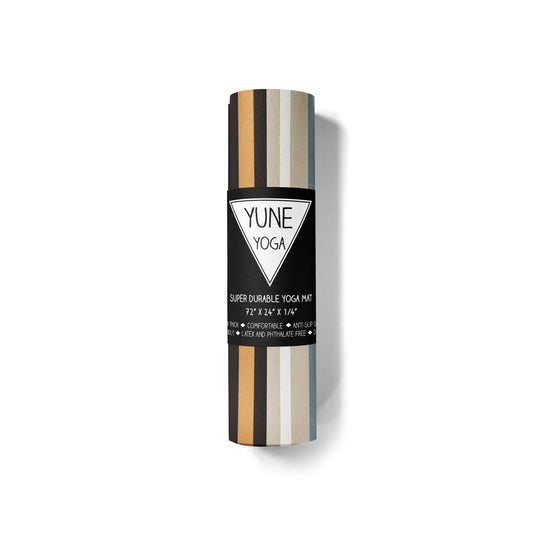 Yune Yoga - Yoga Mat | 6mm Thick | Multi Color Striped | Non-Slip | Eco Friendly | Yune Yoga | Eagles Rest
