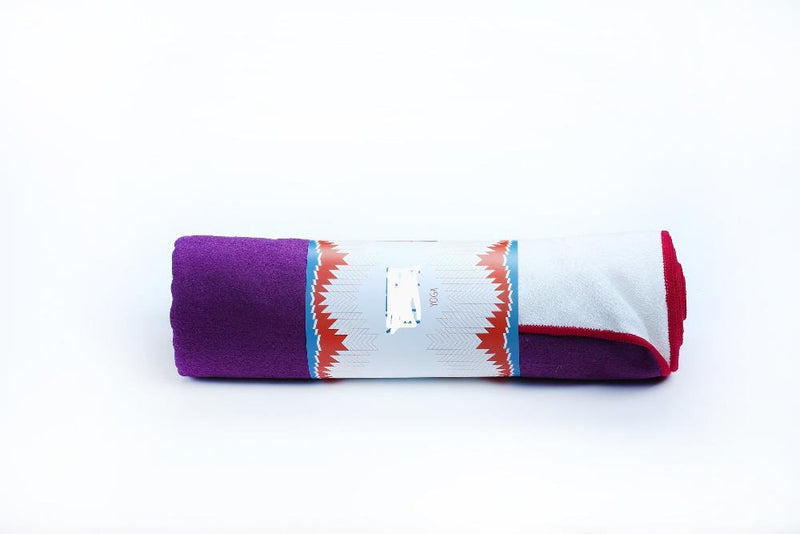 Load image into Gallery viewer, Yune Yoga - Yoga Towel | Non Slip Silicon Nubs | Absorbent Microfiber | Red | Yune Yoga | The Caliban
