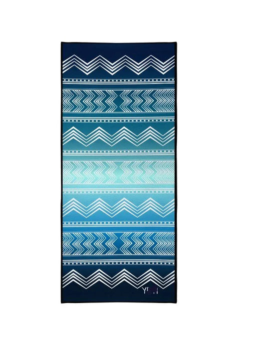 Yune Yoga - Yoga Towel | Non Slip Silicon Nubs | Absorbent Microfiber | Blue | Yune Yoga | The Diamond