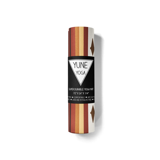 Yune Yoga - Yoga Mat | 6mm Thick | Multi Color Striped | Non-Slip | Eco Friendly | Yune Yoga | Elk Grove