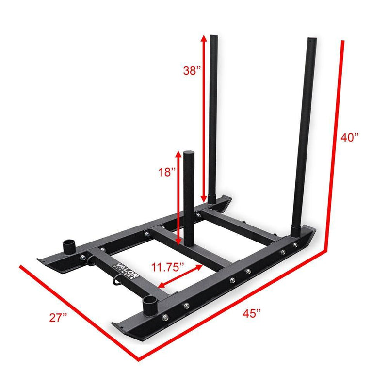 Load image into Gallery viewer, Valor Fitness - Power Sled Push Pull Drag w/ Shoulder Harness
