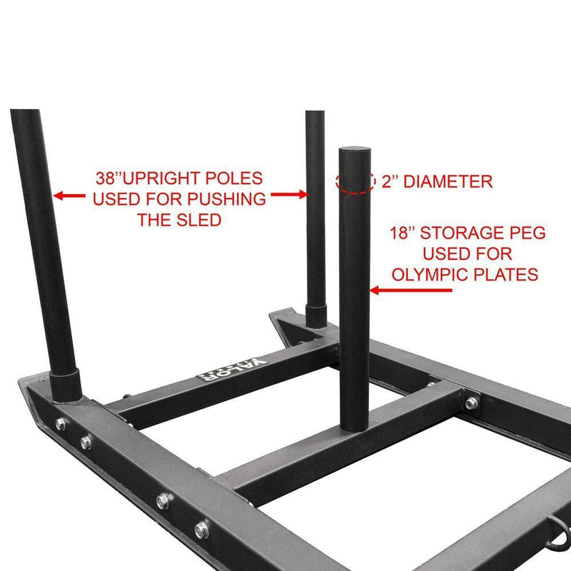 Load image into Gallery viewer, Valor Fitness - Power Sled Push Pull Drag w/ Shoulder Harness
