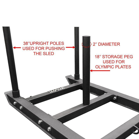 Valor Fitness - Power Sled Push Pull Drag w/ Shoulder Harness