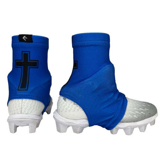 Elite Athletic Gear - Faith Cross Blue Cleat Covers