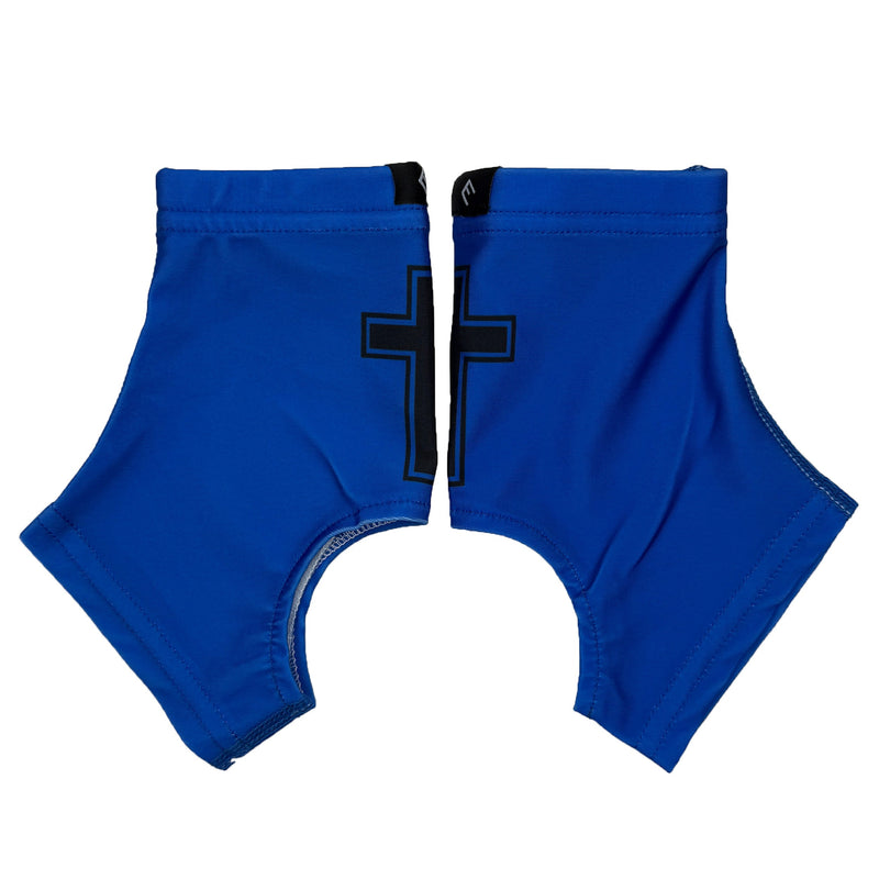 Load image into Gallery viewer, Elite Athletic Gear - Faith Cross Blue Cleat Covers
