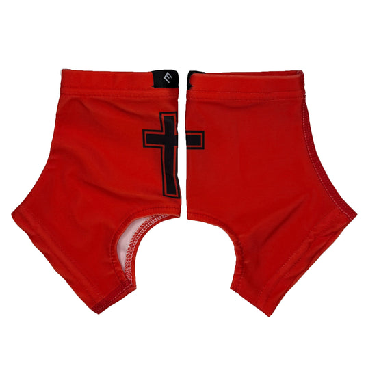 Elite Athletic Gear - Faith Cross Red Cleat Covers