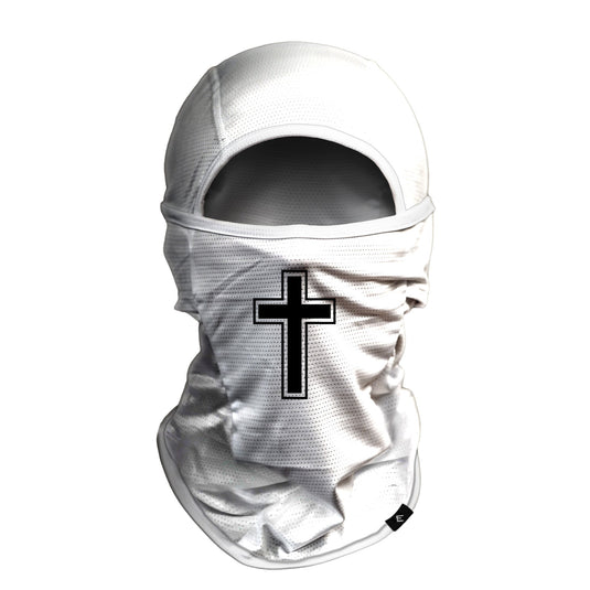 Elite Athletic Gear - Faith Cross White Balaclava Mask (Shiesty)