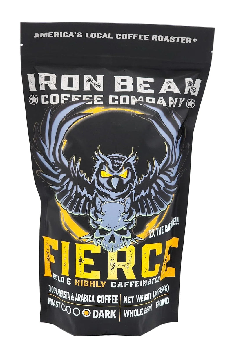 Load image into Gallery viewer, Iron Bean Coffee Company - Fierce Highly Caffeinated Dark Roast
