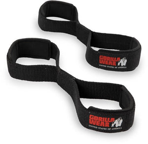 Gorilla Wear - Figure 8 Lifting Straps - Black