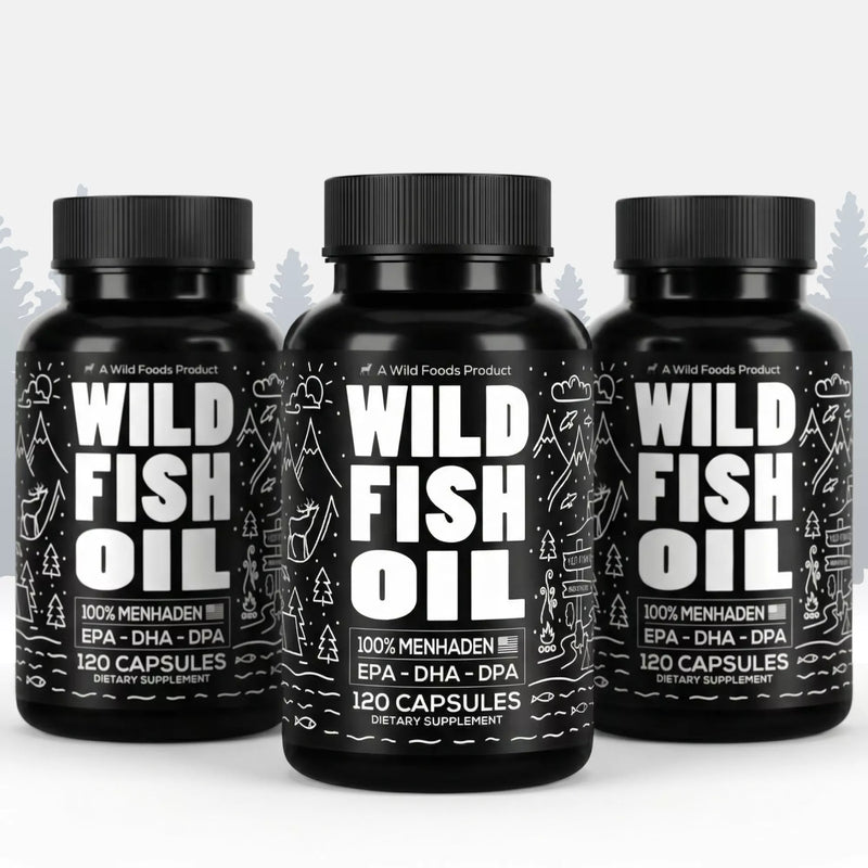Load image into Gallery viewer, Wild Foods - Fish Oil Capsules, Omega-3 Blend - 3x - 360 Caps

