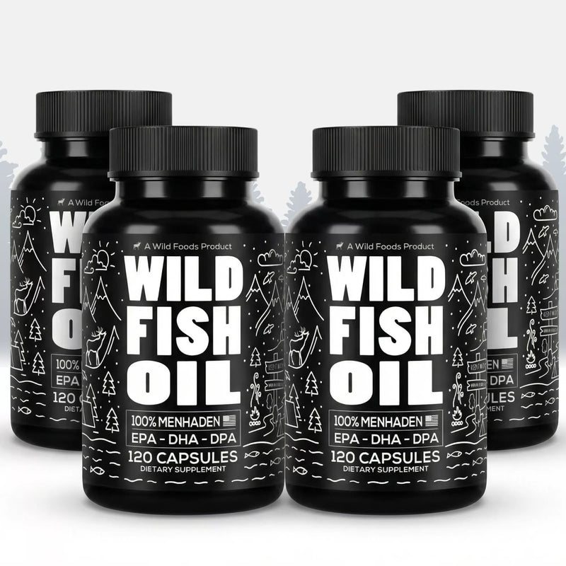 Load image into Gallery viewer, Wild Foods - Fish Oil Capsules, Omega-3 Blend - 4x - 480 Caps
