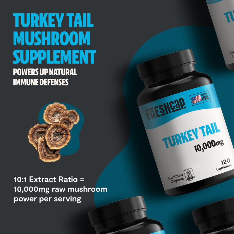 Load image into Gallery viewer, FreshCap Mushrooms - Organic Turkey Tail Mushroom Capsules
