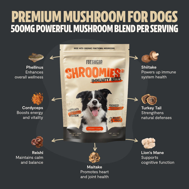 Load image into Gallery viewer, FreshCap Mushrooms - Shroomies® Organic Mushroom Complex for Dogs
