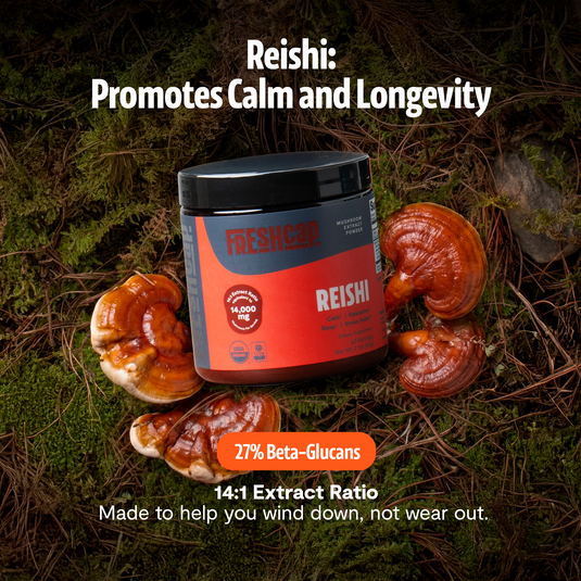 FreshCap Mushrooms - Organic Reishi Mushroom Powder