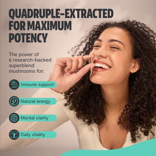 FreshCap Mushrooms - Organic Mushroom Complex Supplement Capsules
