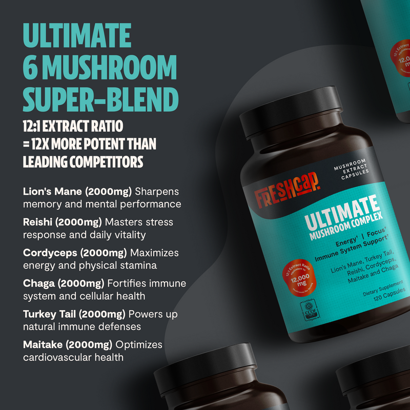 Load image into Gallery viewer, FreshCap Mushrooms - Organic Mushroom Complex Supplement Capsules

