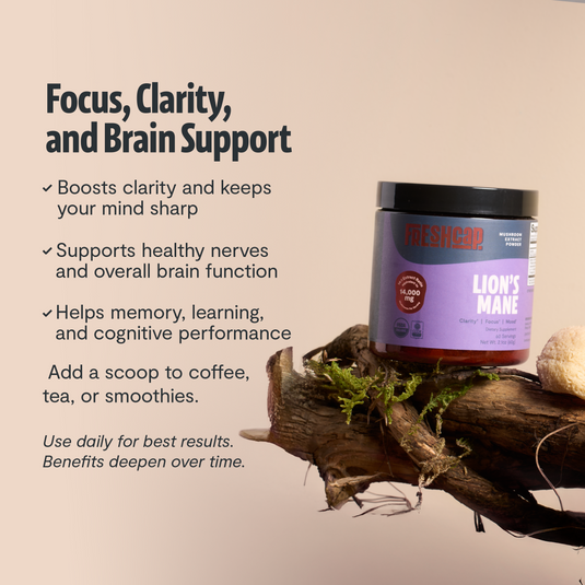 FreshCap Mushrooms - Organic Lion’s Mane Mushroom Powder
